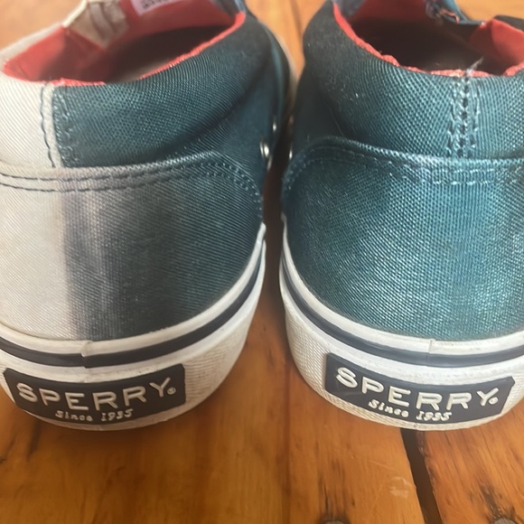 SPERRY, MENS SIZE 9, SLIP ON CANVAS, JAWS THEME SHOE - Picture 5 of 16